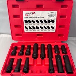 Incomplete 14 pc Locking Lug Nut Socket Master Key Set Wheel Hex  Missing Nuts